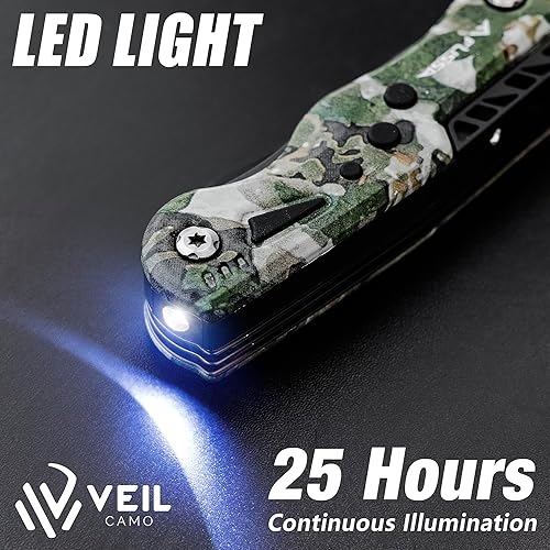 Miniatura 9 de FLISSA Llave multiherramienta 13 en 1, llave ajustable multiherramienta de acero inoxidable con luz LED, cuchillo de bolsillo EDC con funda, llave