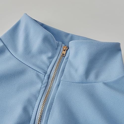 Miniatura 4 de WKSCLPAI Casual 2 Piece Outfits For Women Trendy Zipper Long Sleeve Sweatsuit Jogging Long Pants Sets Tracksuit With Pockets