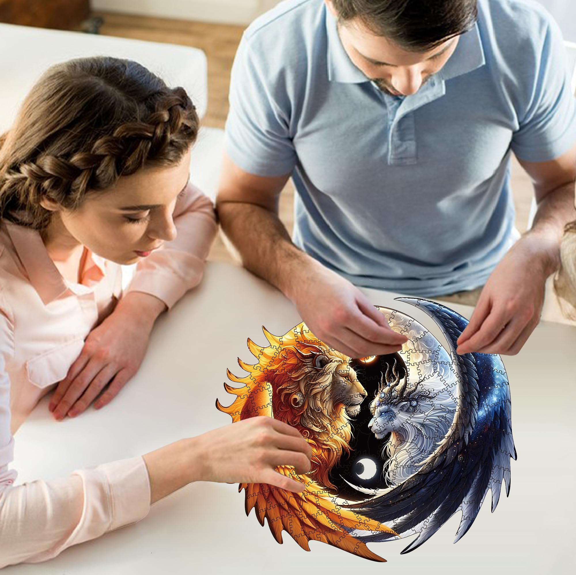 Wooden Puzzles for Adults 200 pcs Wooden Jigsaw Puzzles for Adults,Irregular shape animal puzzle, Christmas game gifts - Image 3