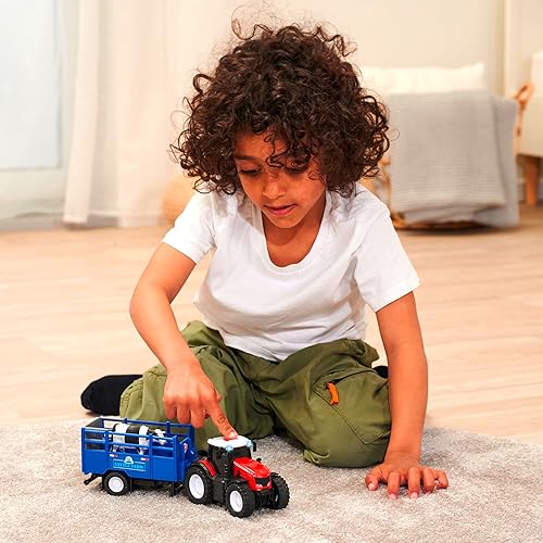 Miniatura 5 de Dickie 203734003 Massey Ferguson Tractor 10.2 in Remolque y accesorios Funciones de sonido y luz para niños mayores de 3 años