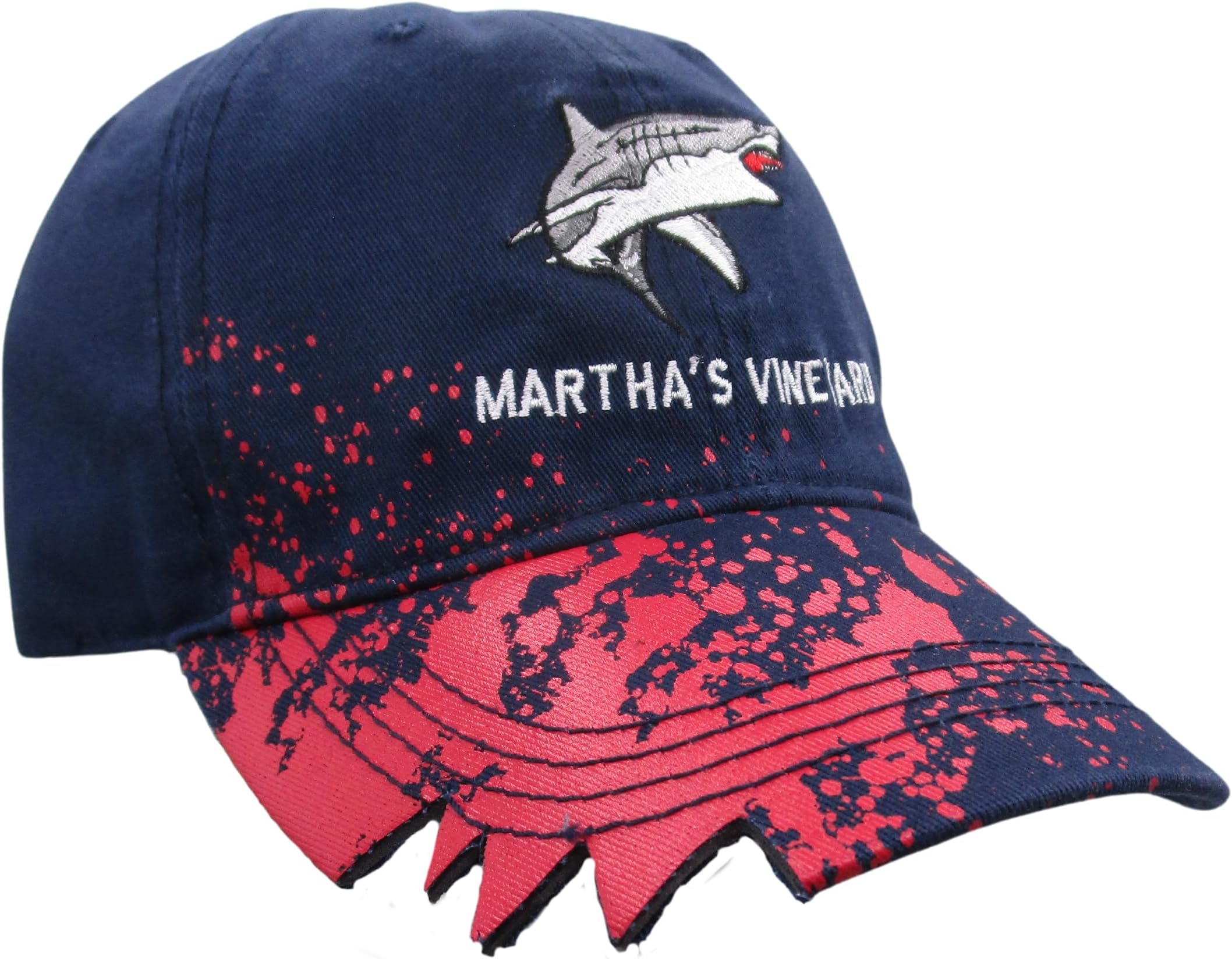 Cape Cod Great White Shark Bite Baseball Hat, Dark Blue, One size