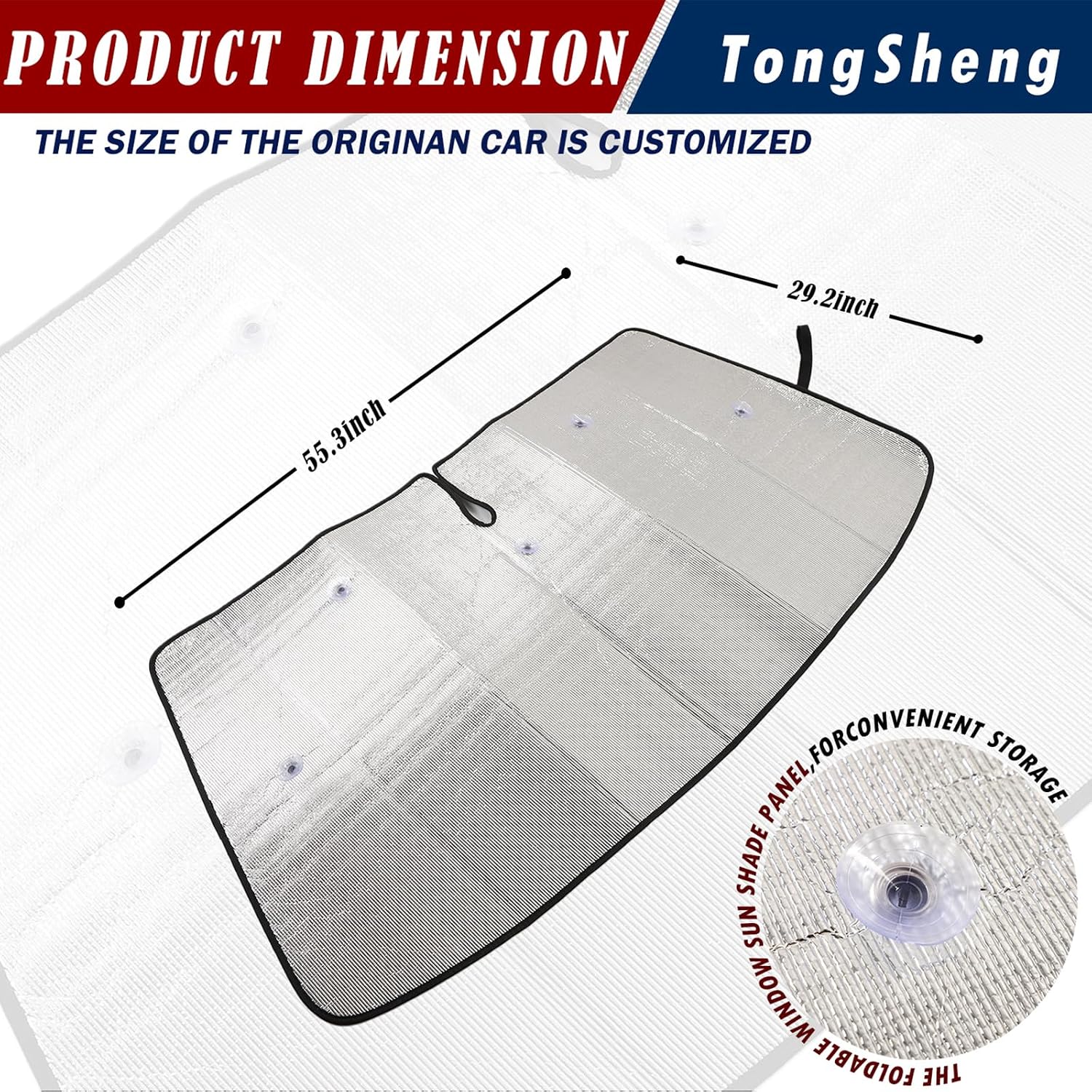 Compatible with Honda Accord 9th 2013 2014 2015 2016 The Original Windshield Sun Shade,Car Windshield Reflective Sunshade Protector Sun Shade