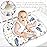 Hooyax Baby Lounger Slipcover for Newborns, Removable Infant Floor Seat, Padded Lounger Cover with Animal Design