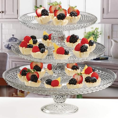 Circleware 6-in-1 Cake Stand Multi-Functional Serving Dessert Platter & Cake