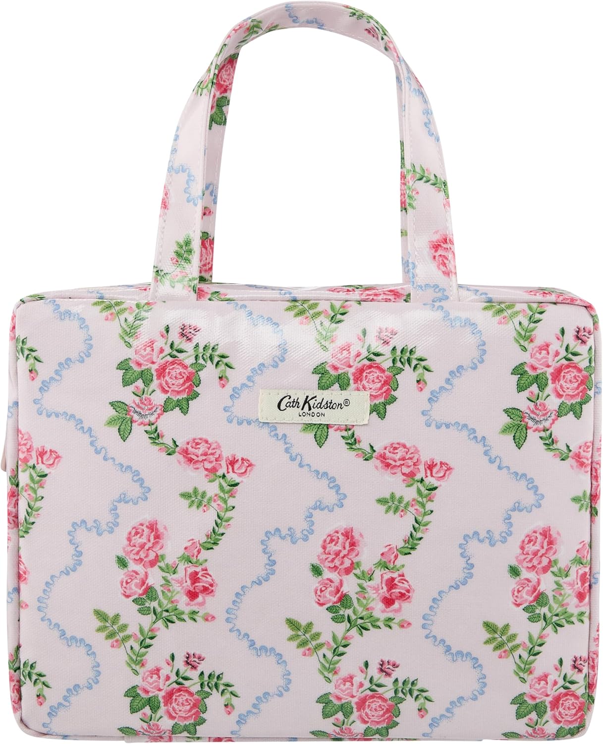 Cath Kidston Wash Bags | Two Part Wash Bag With Handles – Flutter Rose | Travel Size & Vegan Friendly | Toiletry & Cosmetic Bag | Beauty Gift For Her