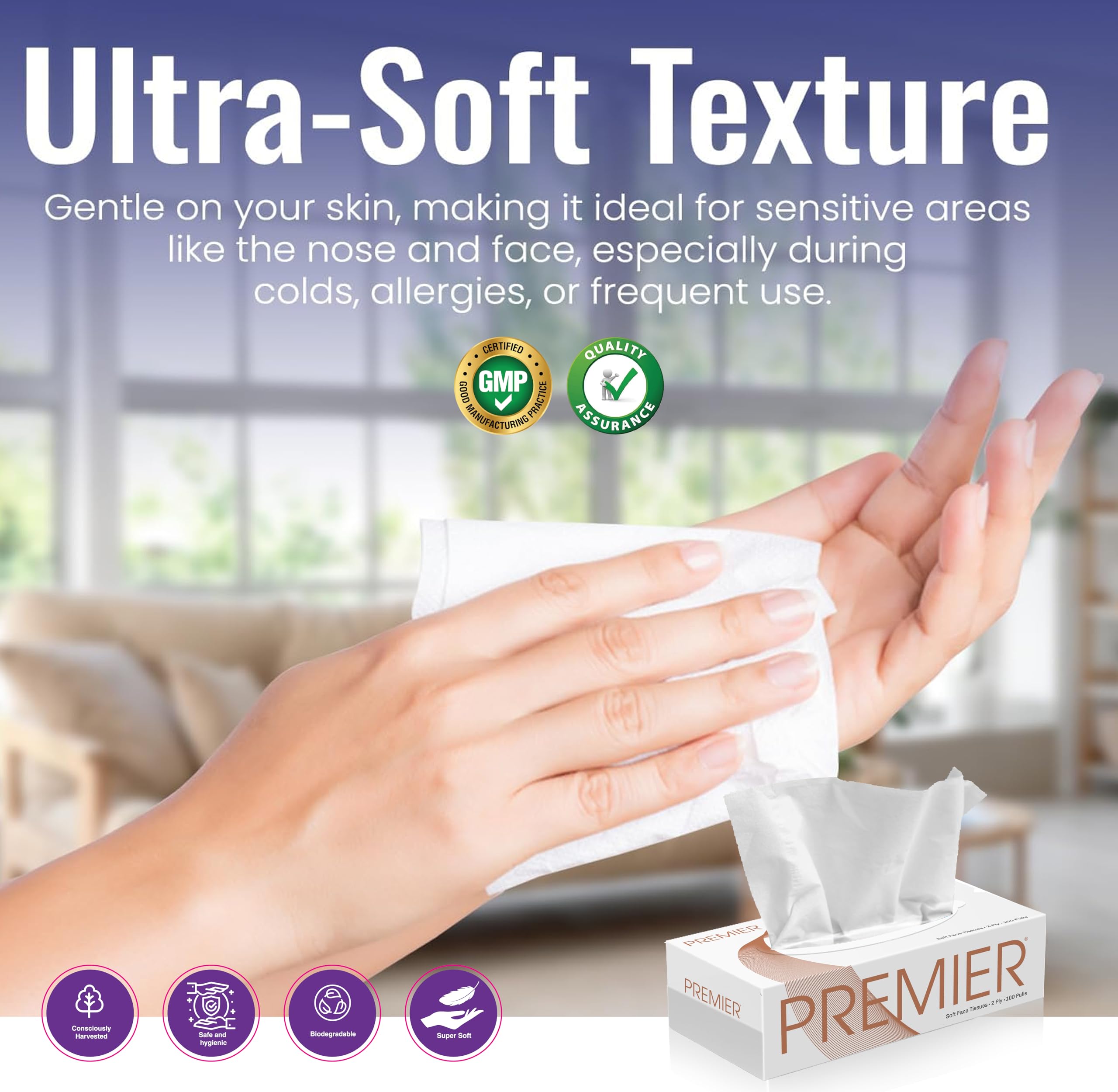 Premier 2-Ply Tissue Paper - Soft & Absorbent -5