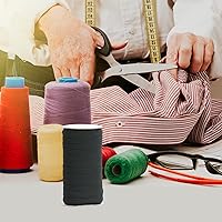 Vista 7 de Banda elástica plana para costura, 1/2 pulgada, 50 yardas de alta elasticidad, cordón elástico negro, cuerda elástica de punto para coser