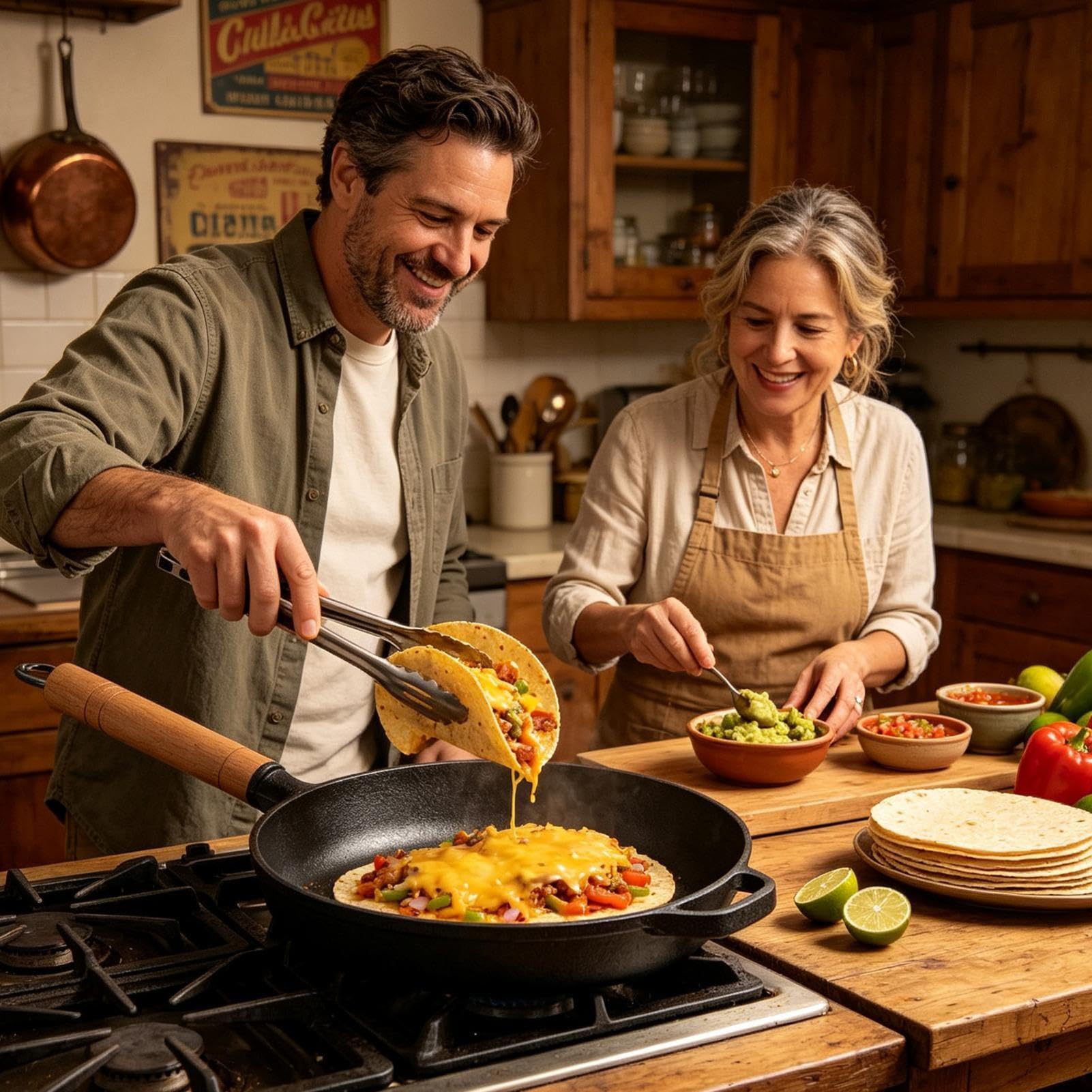 Sartén De Hierro Fundido Incluye Tapa Cacerola Ergonómica Con Mango De | Plancha Grill Cocina Para Cocinar Cocina Hornear Saltear Tortilla Pescado Huevos Panqueques Filetes