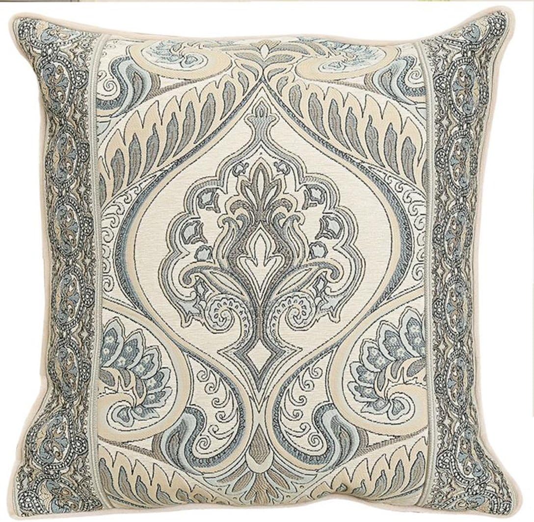 Sideli Luxury Chenille Jacquard Sofa Cushion Cover Throw Pillow Cover(1pcs ) (Fsd Green, 20"x20" Cushion Cover)
