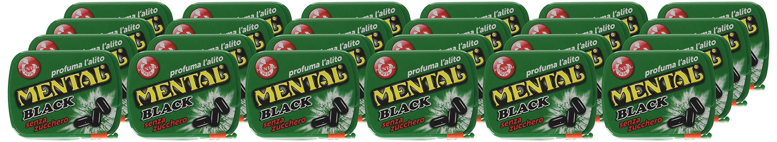 Mental Fassi Pasticche senza Zucchero alla Menta Liquirizia - Pacco da 24 x 540 g