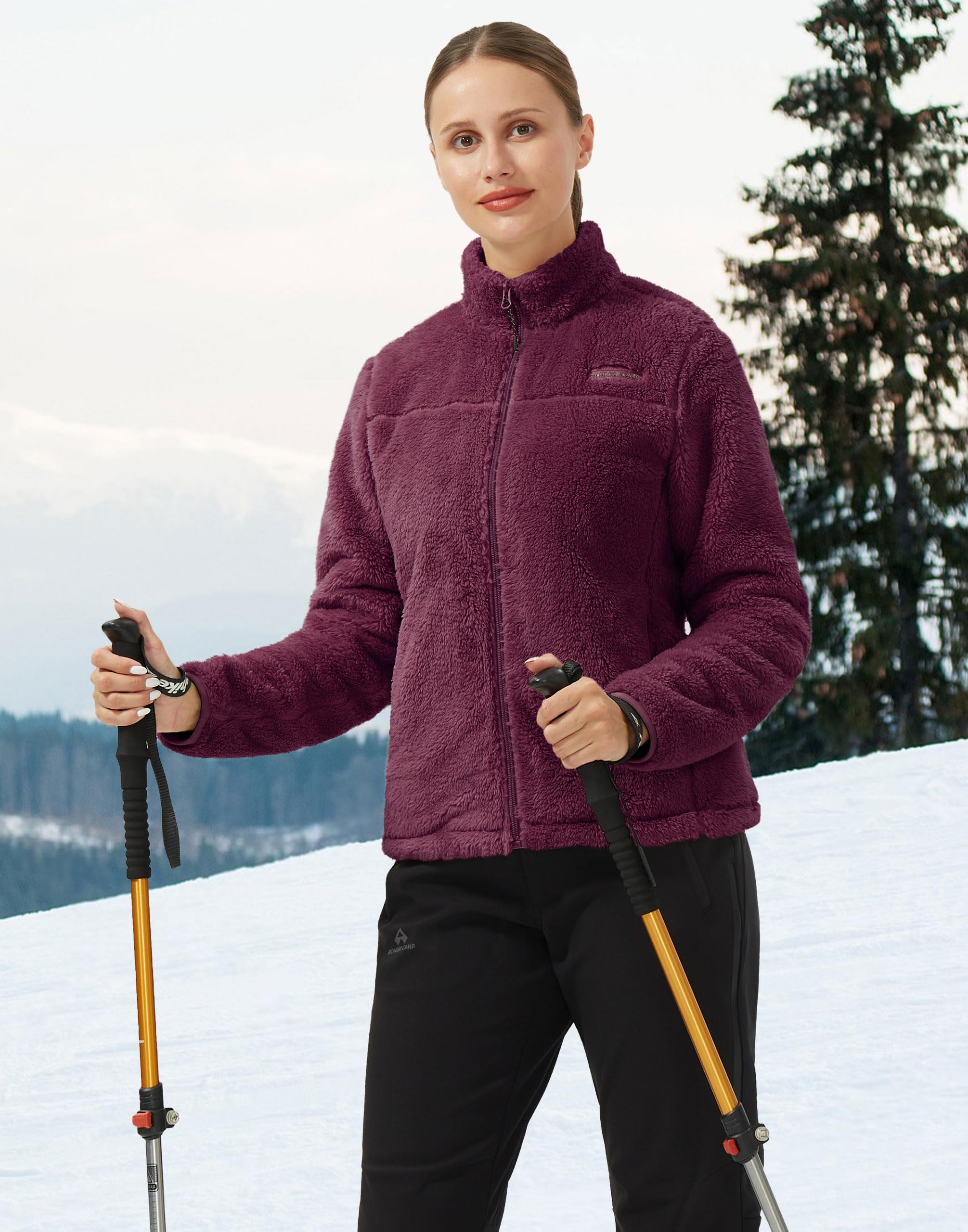 Pioneer Camp Veste polaire pelucheuse légère avec fermeture éclair intégrale pour femme, manteau en polaire chaude et douce pour printemps, automne, hiver