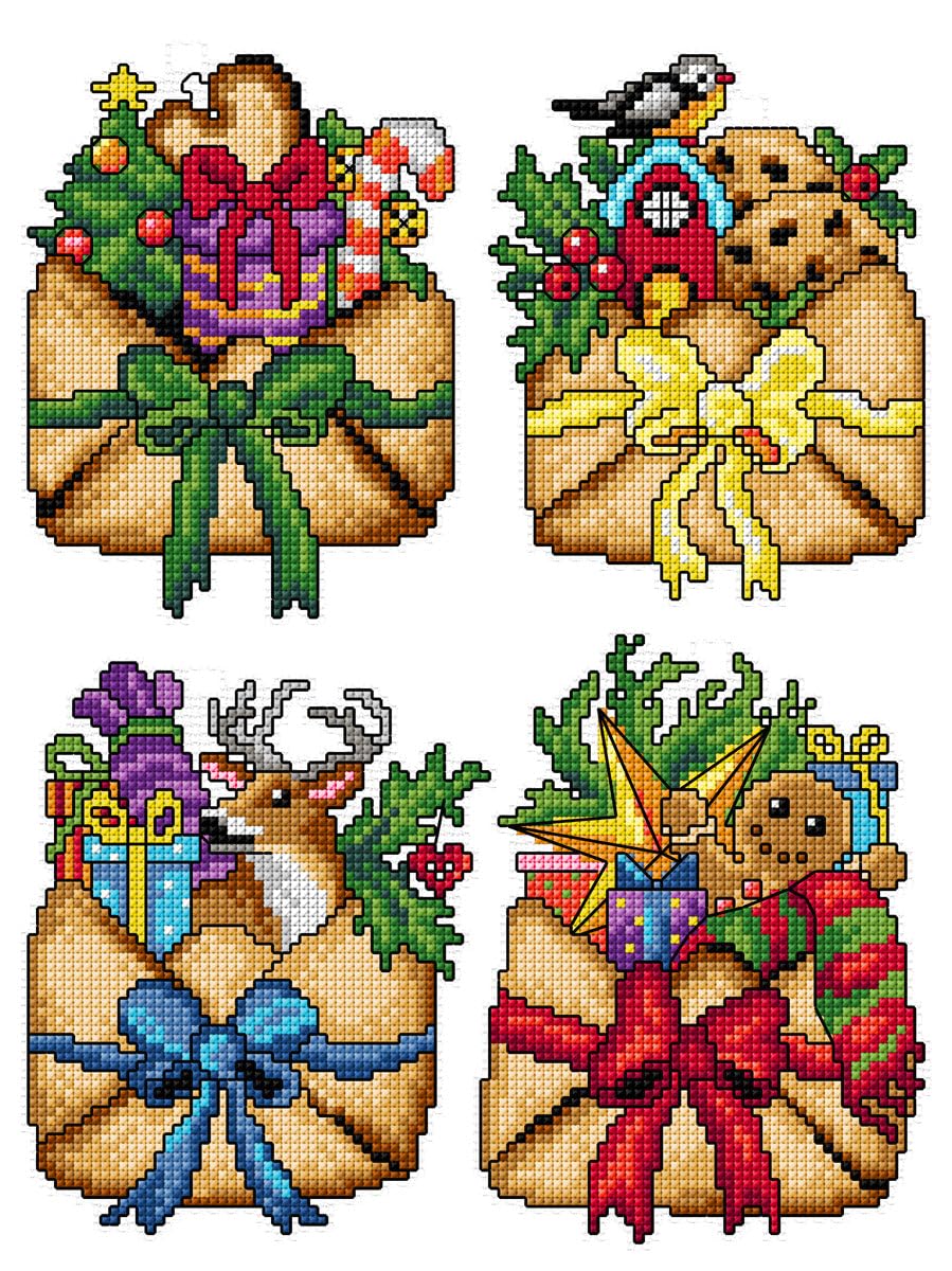 Crafting Spark Christmas Letters Counted Cross Stitch Kit With Plastic Canvas 180Cs