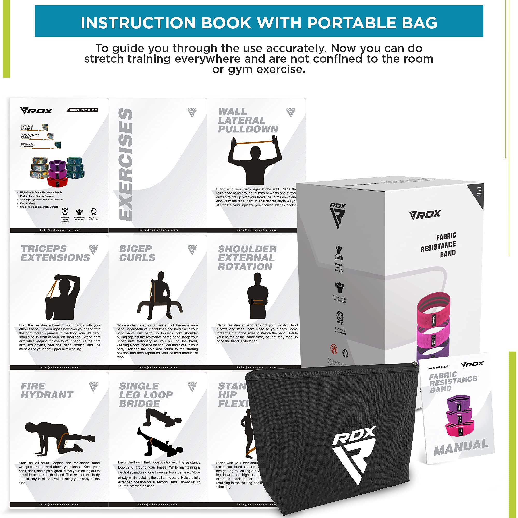 Elastici Fitness Tessuto Fasce Di Resistenza Per Gambe E Sedere, Set Di Fasce Per Esercizi Elastici In Tessuto Fitness - Foto 9