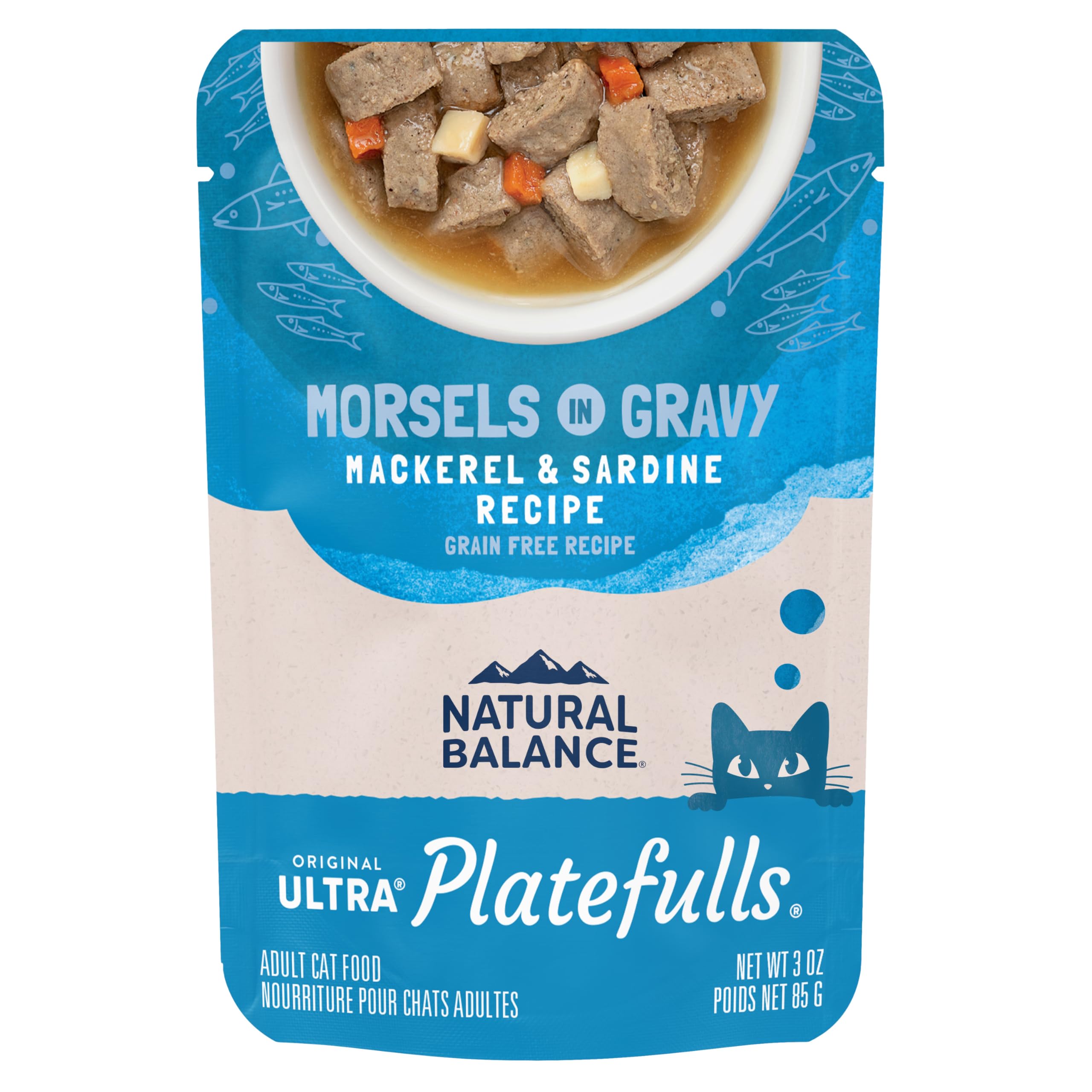 Natürliche Balance platefulls Getreide frei Katzenfutter, 85 g Beutel (24 Stück)