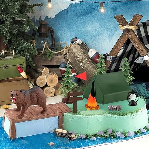 Miniatura 42 de Hooqict 26 piezas de decoraciones de pasteles de los años 80 y 90, decoraciones retro de los años 80 de hip hop con bolas de purpurina para cupcakes