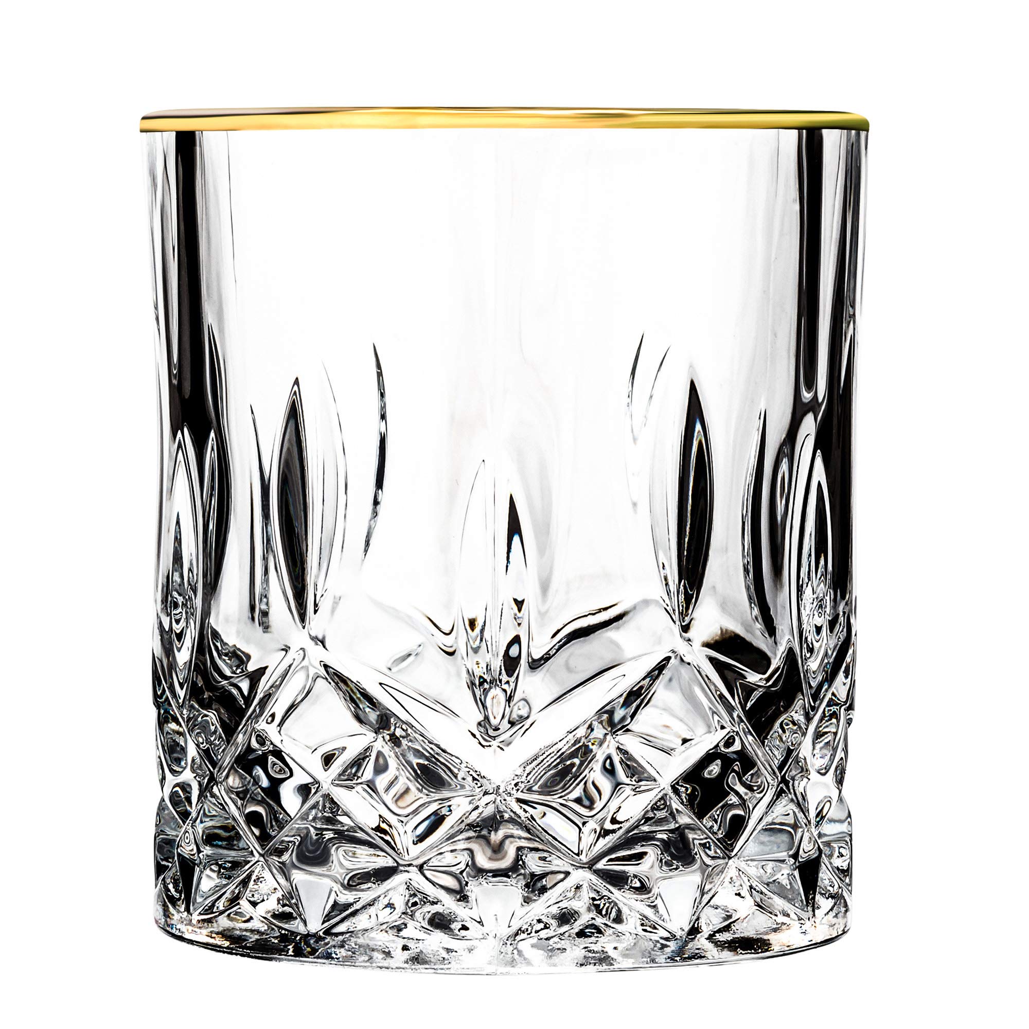Lorren Home Trends LG3006 Siena Collection Set de verres à shot avec bordure dorée