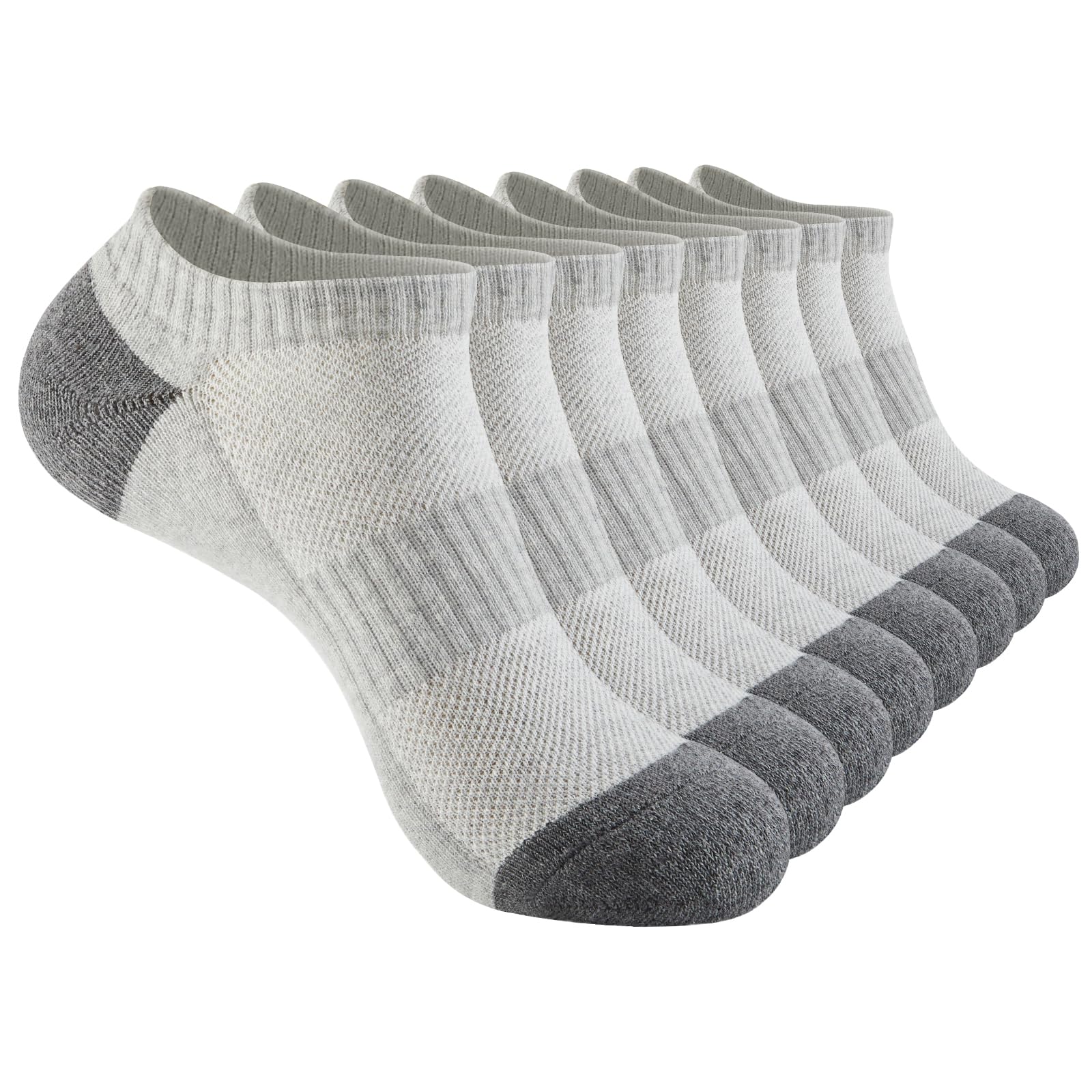 J-BOX Men's Athletic Socks,Cotton Socks?Men's Running Ankle with Cushion,Low Cut Sport Tab Socks