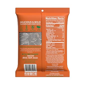 SMACKIN' - Jumbo Roasted Sunflower Seeds, No Salty Burn, American Made, Easy Pour & Seal - Cheddar Jalapeno, 4oz bag (12 Bags)