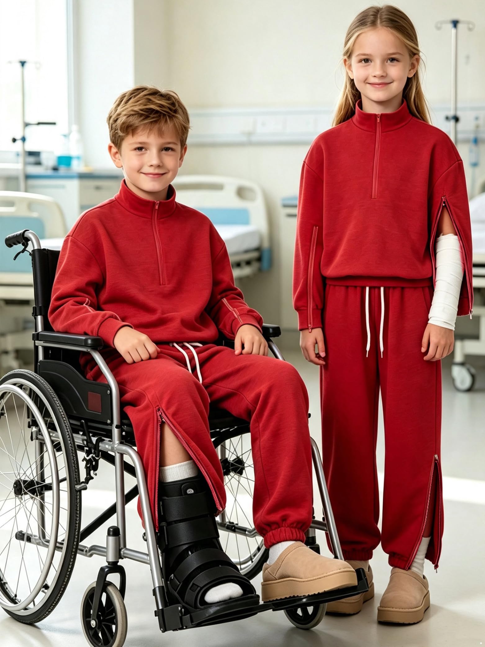 Jungen Adaptive Kleidung Für Besondere Bedürfnisse Set Sportanzug