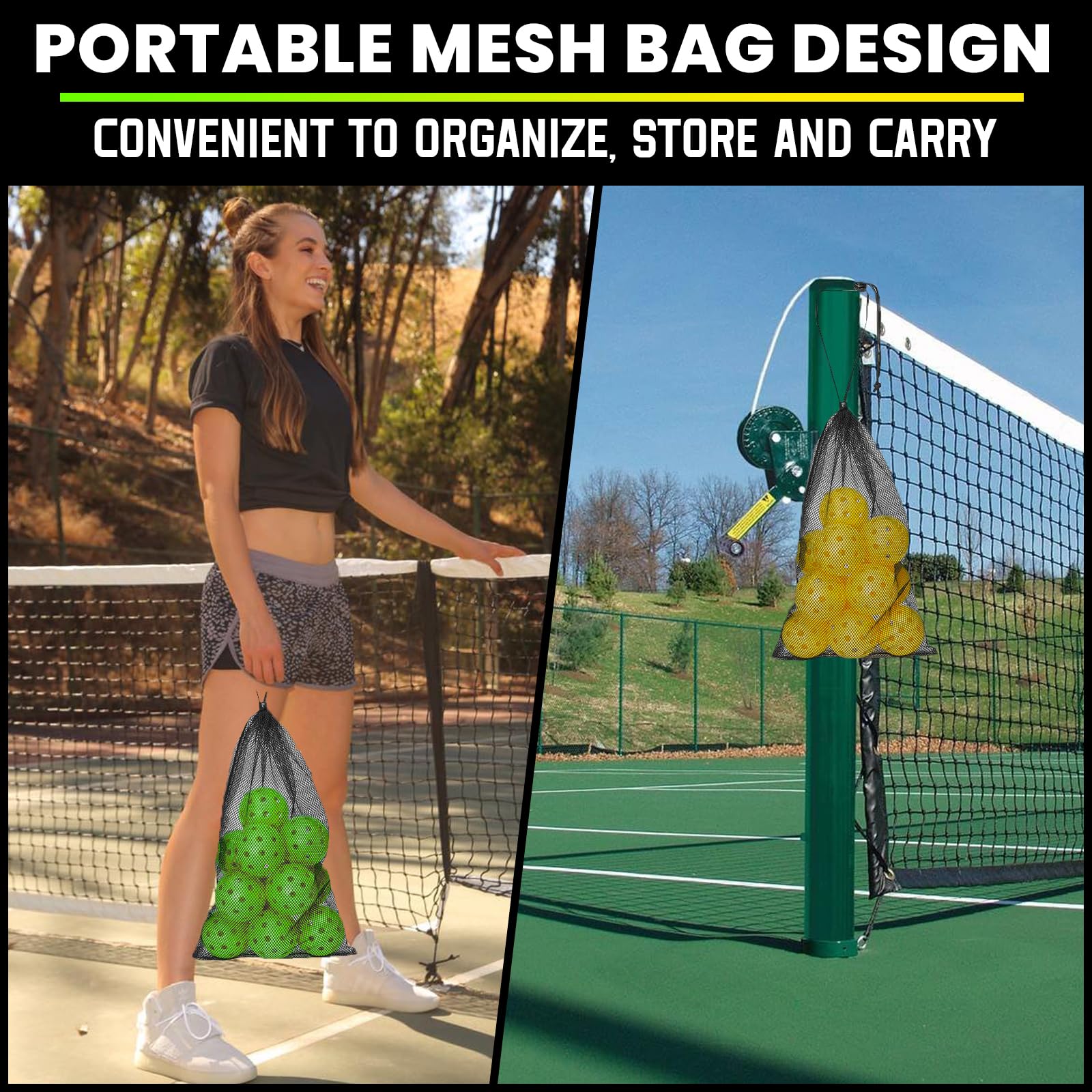 Balles de Pickleball D'extérieur, 40 Trous pour Le Sport en Plein Air, à Rebond Élevé et Durables pour Tous Les Styles de Raquette