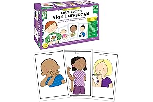 160ASL Flash Cards for Kids and Adults - Sign Language Basics, Alphabet, Numbers and More