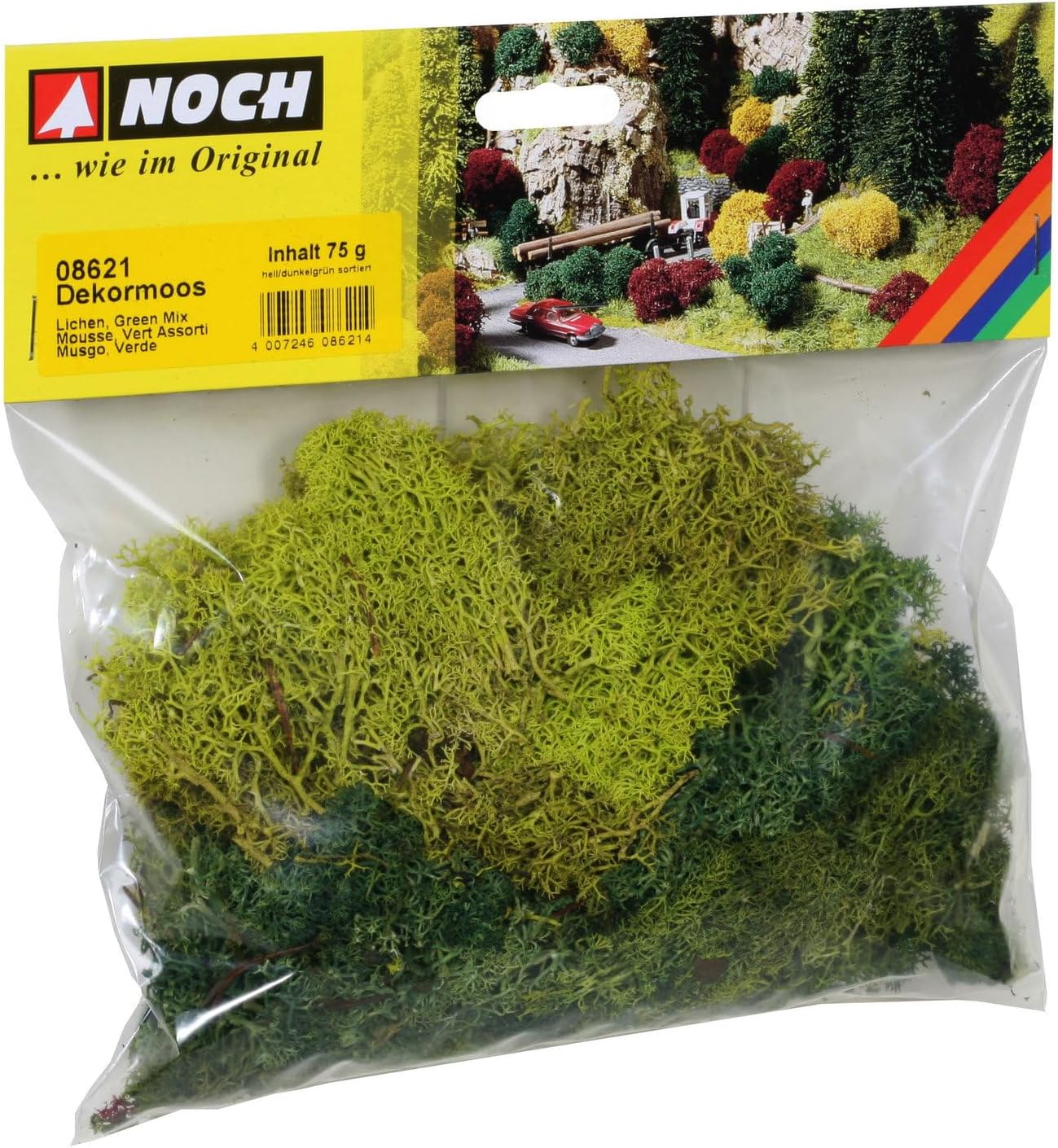 Noch 8621 Lichen lht and drk green G,0,H0,TT,N,Z Scale