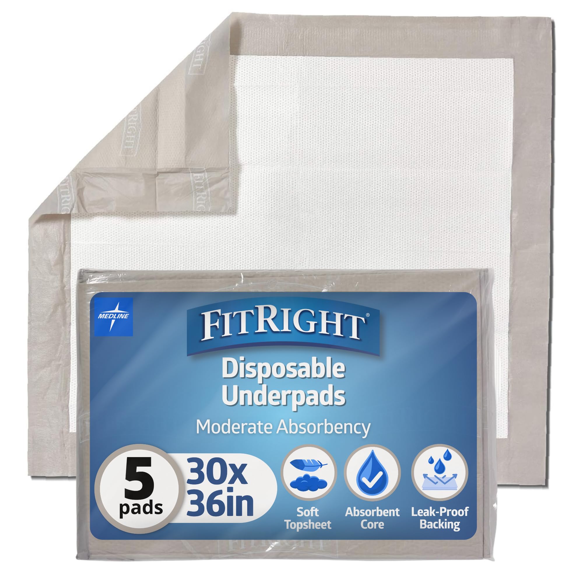 Amazon.com: Medline FitRight Bed Pads Disposable Adult