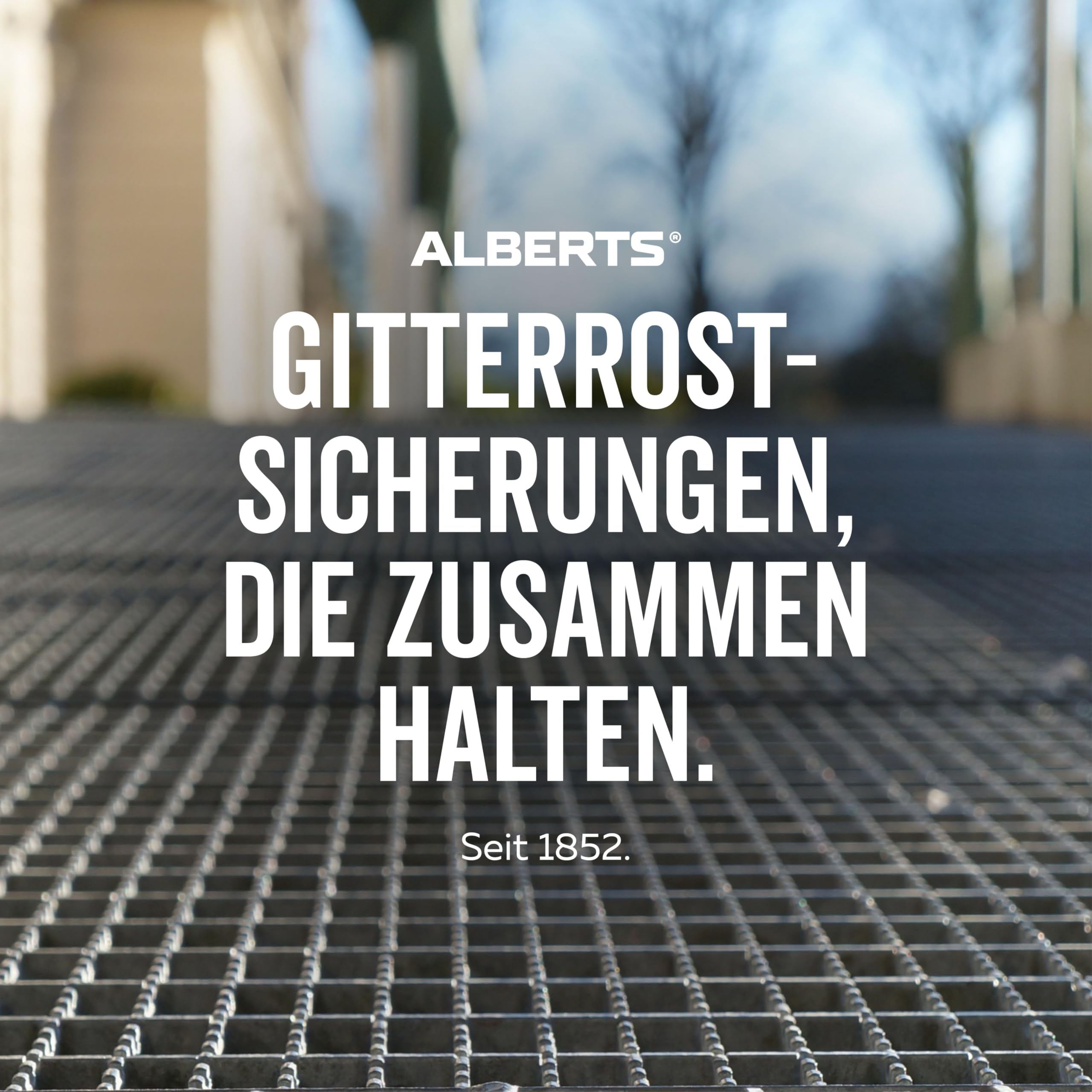 Alberts 857127 Gitterrostsicherung | verzinkt | Flacheisen 19 x 2,5 mm | Länge 370 mm | 6er Set