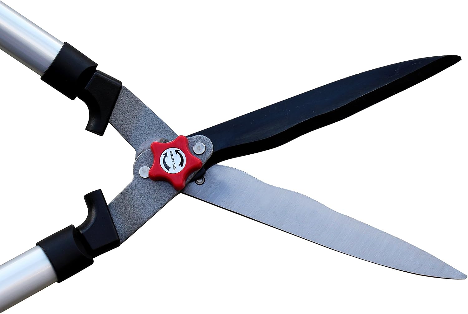 TABOR TOOLS B640A Lightweight Hedge Shears with Wavy Blade and Strong Aluminum Handles, Manual Hedge Clippers for Trimming Borders, Topiaries Boxwood, and Decorative Grasses.