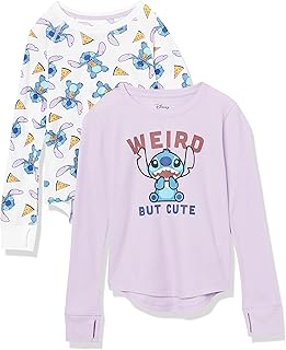 Spotted Zebra Disney | Marvel | Star Wars | Frozen Girls and Toddlers' Long-Sleeve Thermal T-Shirts, Pack of 2