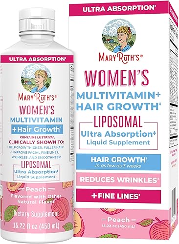 Multivitamínico para mujer + liposomal para el crecimiento del cabello Lustriva  Biotina 10000mcg  Clínicamente probado para cabello más grueso,