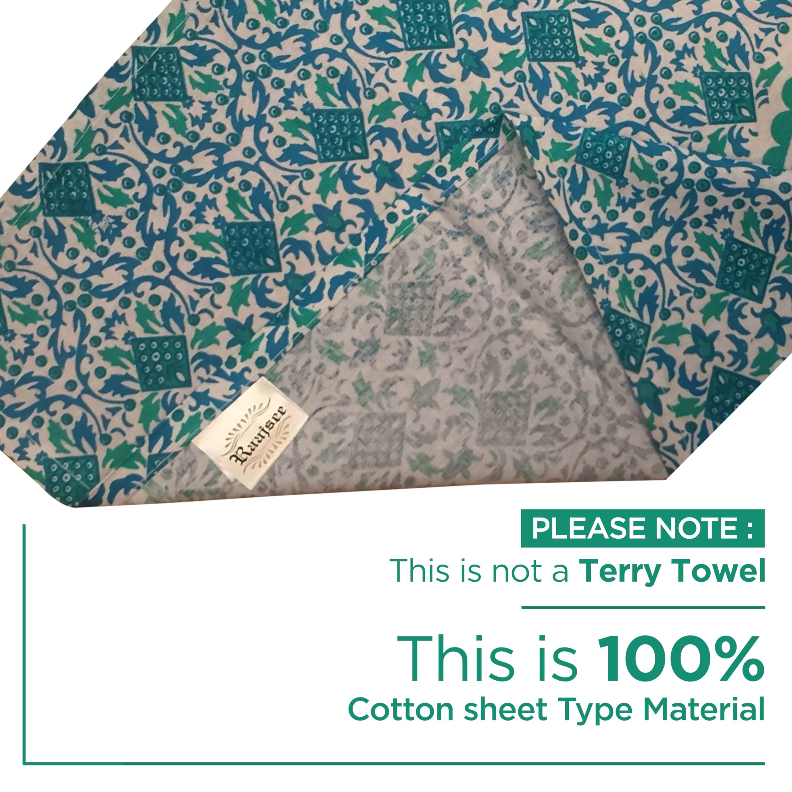 raajsee Green Round Beach Tapestry Hippie/Boho Beach Blanket Mandala/Indian Cotton Throw - Round Tablecloth/Home Decor/Indie Rug Yoga Mat Meditation Picnic Rugs 127 CM / 50 INCHE Circle