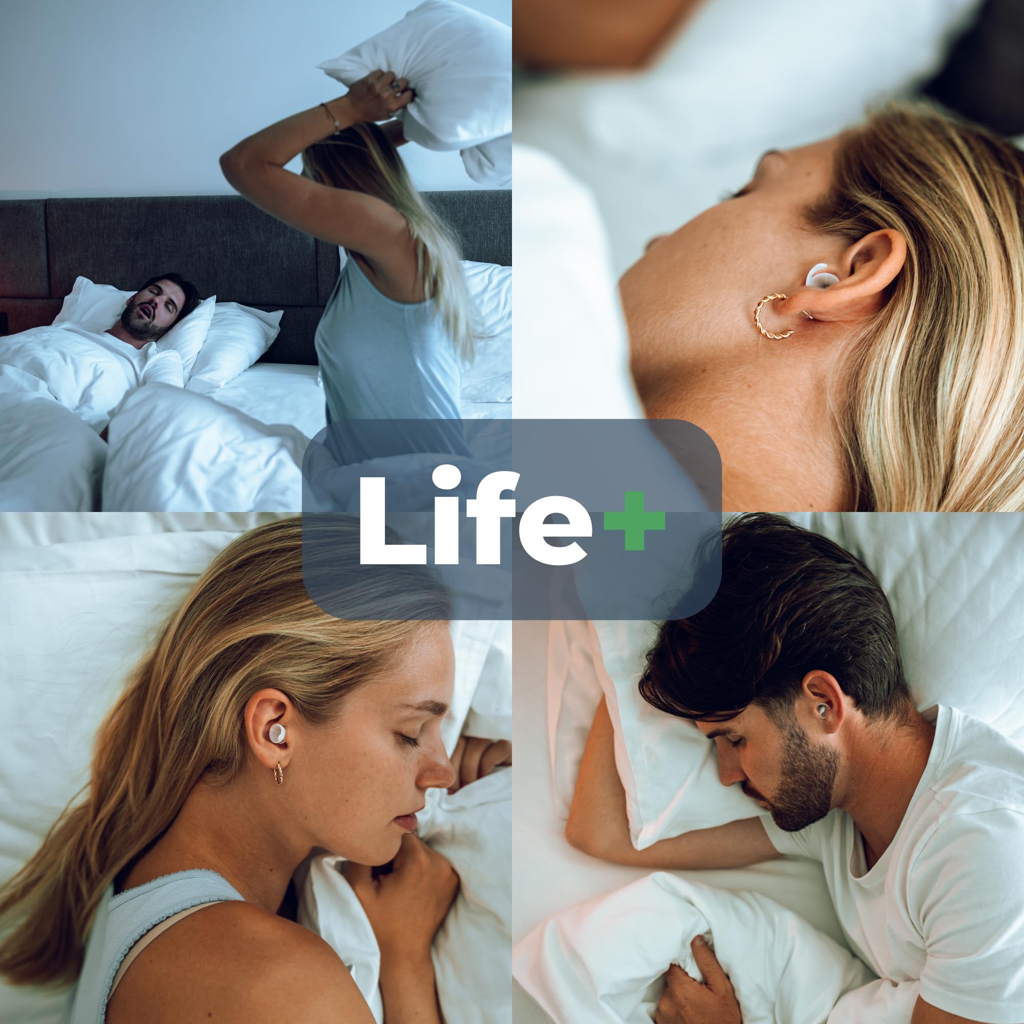 BOLLSEN Life+ Tappi per Dormire – Tappi in Silicone Antirumore – Attenuazione del rumore SNR 24 dB – Comodi da indossare tutto il giorno e la notte – Resistenti e riutilizzabili fino a 100 volte (3)