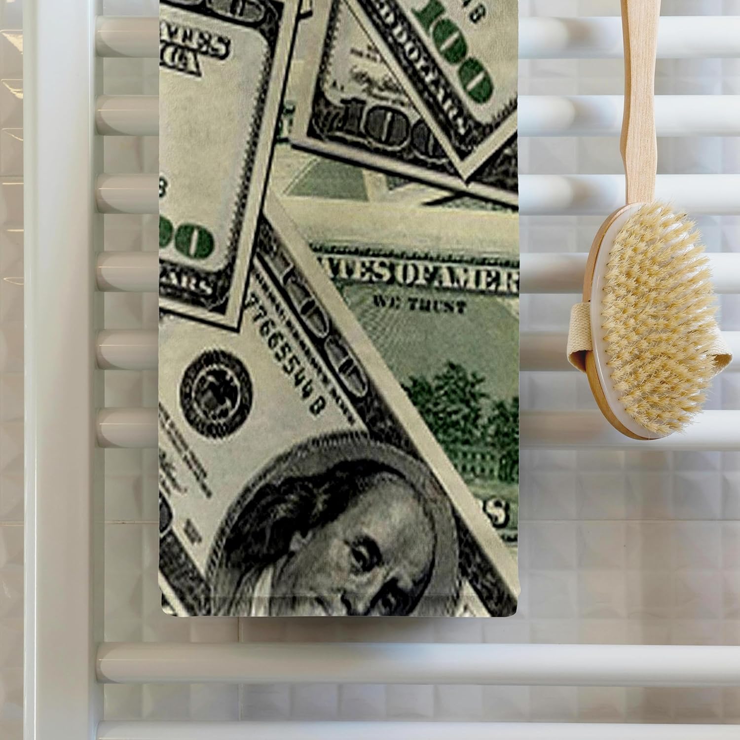 3dRose 100 Dollar Bill Pattern 22x30 Bath Hand Pool Towel