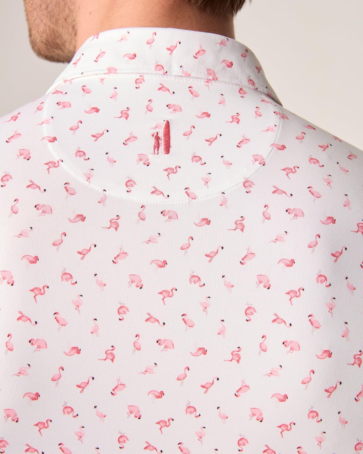 johnnie-O Flock Printed Featherweight Performance Polo White/S