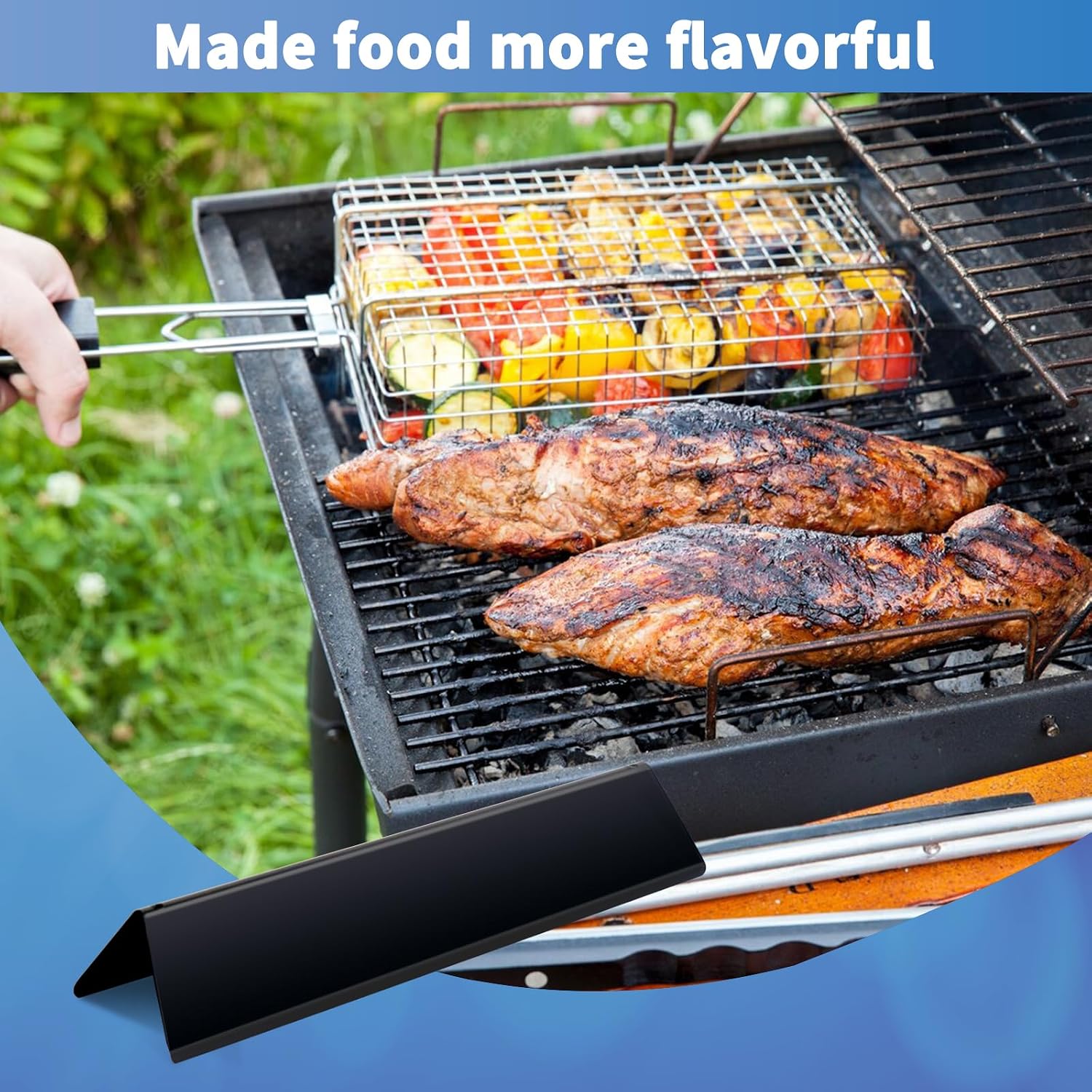 17.5" 7637 Grill Grates with 15.3” 7635 67045 Flavorizer Bars for Weber Spirit e210 ,Heat Deflector And Cooking Grids Replacement Parts For Weber Spirit I & II 200 Series Spirit E210 S210 E220 S220
