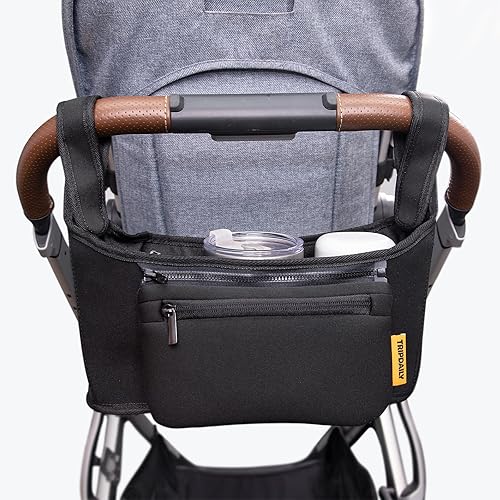Miniatura 6 de Bolsa organizadora para padres, organizador de cochecito para Uppababy Vista, Cruz, Minu, carrito de cochecito con soporte para tazas, bolsillo con