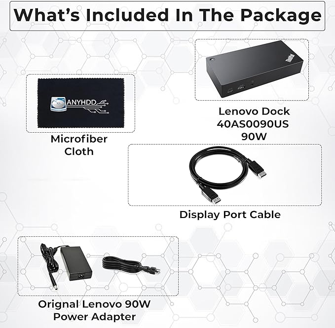 Docking Station ANYHDD 40AS0090US - 10 Puertos, 90W, 4K miniatura 2