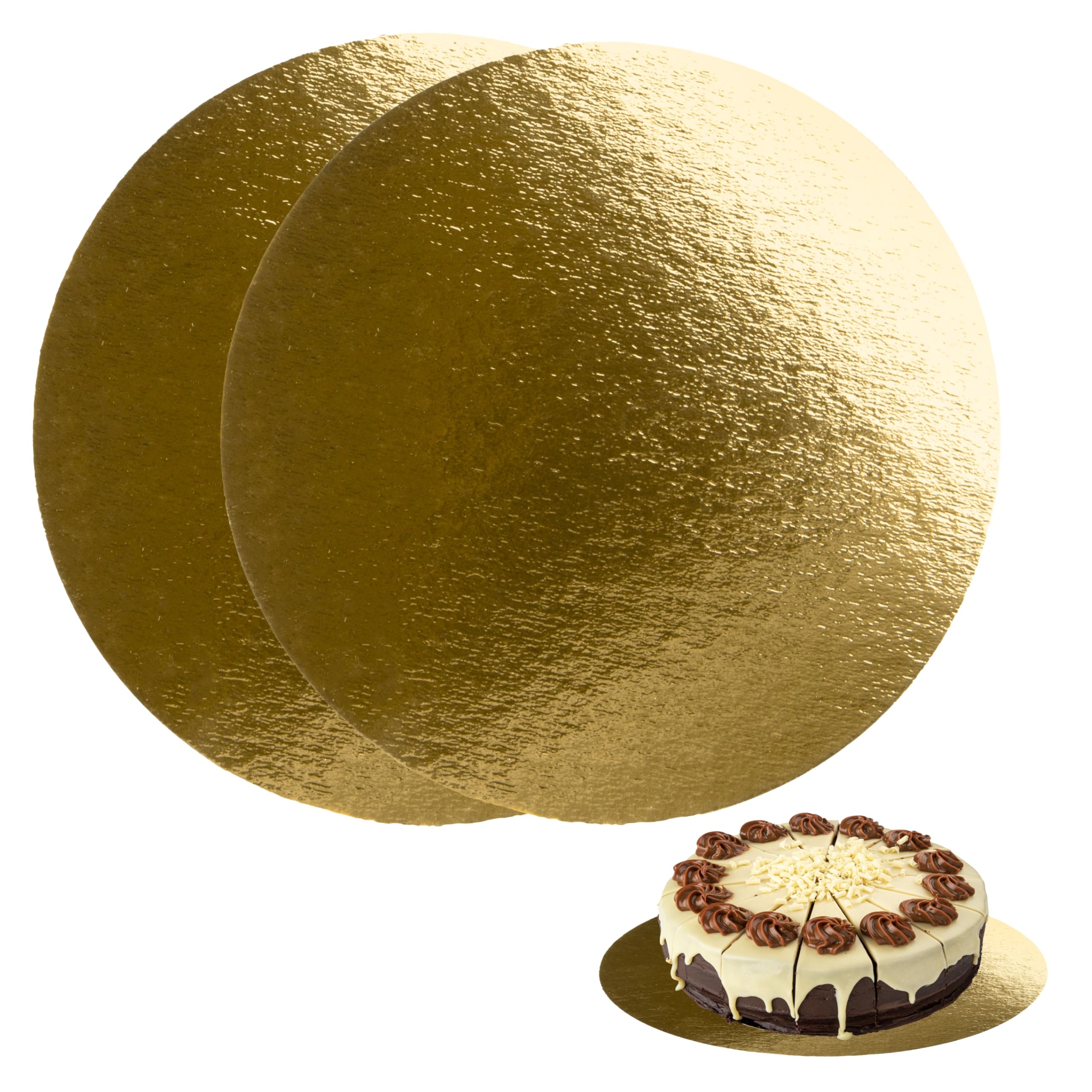 Tamburi rotondi per torta, 6 pezzi, colore bianco, robusto spessore 1,2 cm per torte pesanti o multi-piano