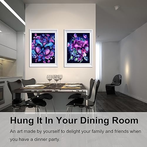 Miniatura 3 de Baisite 5152 Pintura por números, para adulto, principiante, niño, 12 pulgadas de ancho x 16 pulgadas de largo, 2 lienzos, 8 pinceles de madera,