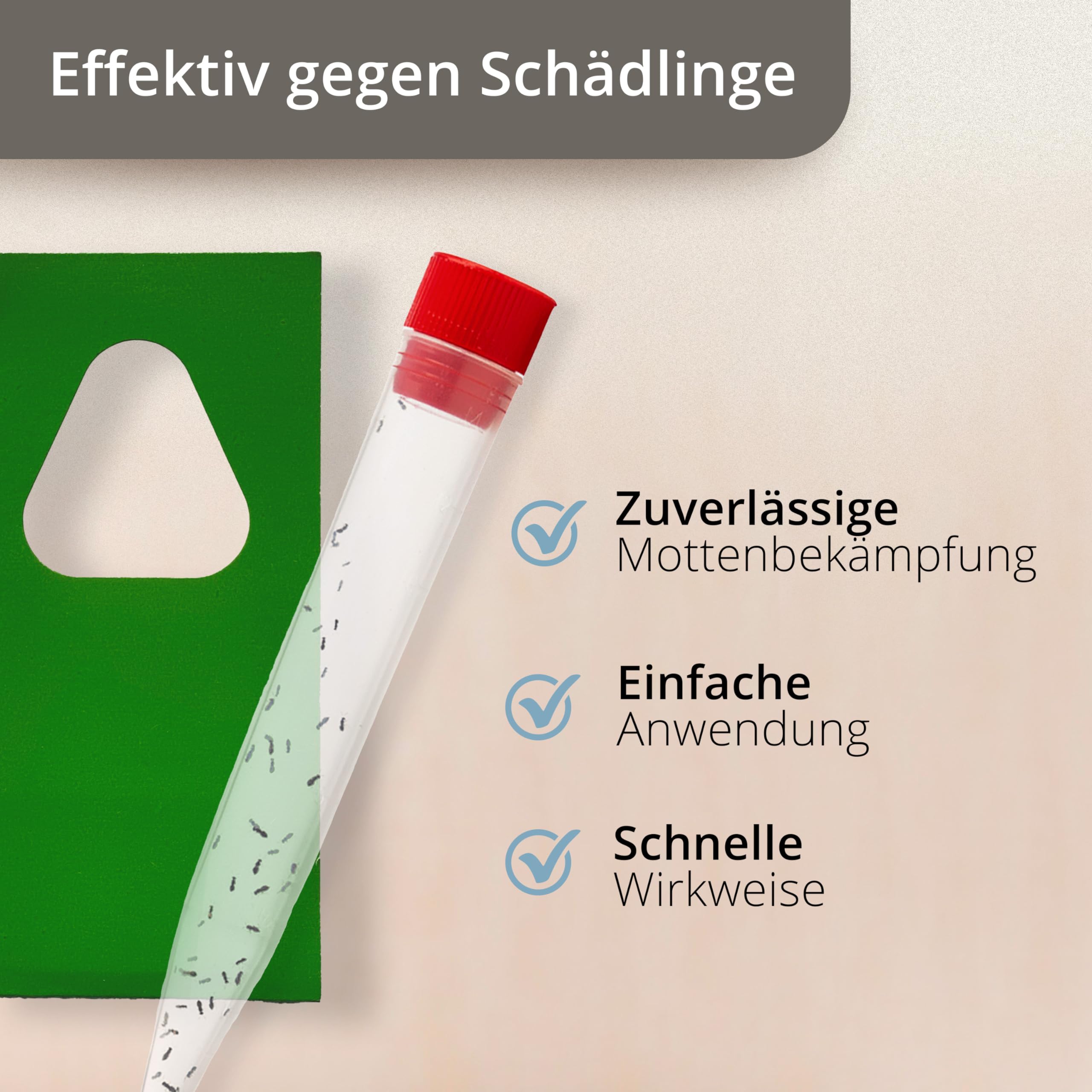 Schlupfwespen gegen Kleidermotten & Lebensmittelmotten | 10x Karten Schlupfwespen gegen Lebensmittelmotten & 30x Schlupfwespen gegen Kleidermotten