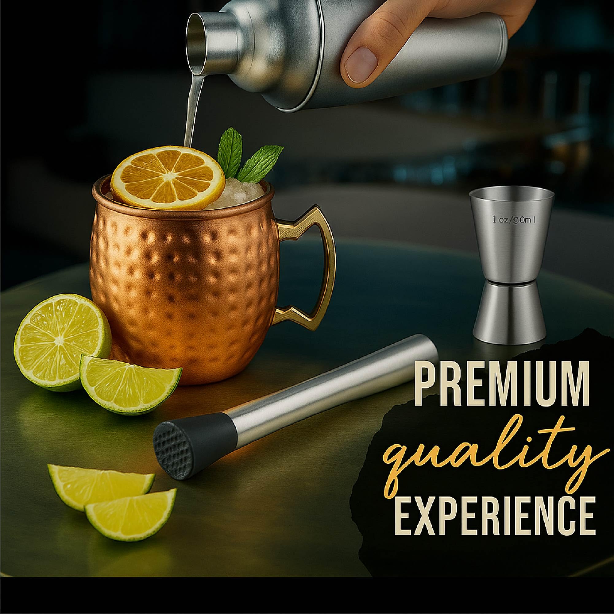 Amazon.com: Moscow Mule Kit Gift Set - 2 Copper Mugs - 11