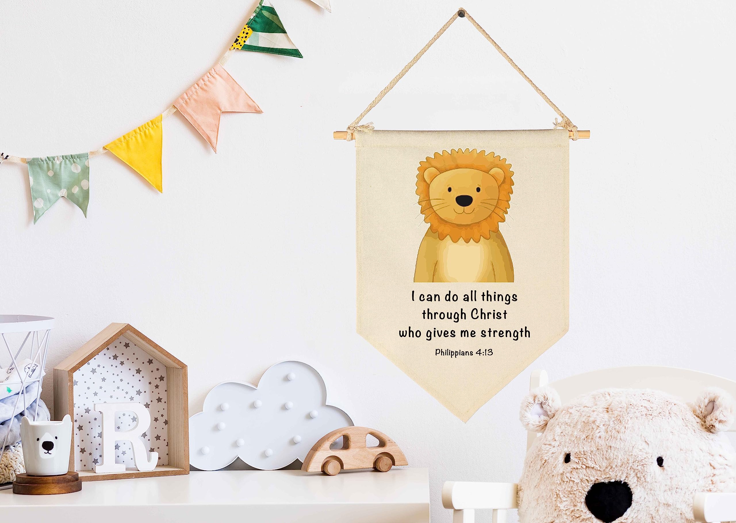 Foedor Nursery Wall Decor - 'How Cool Is It' Bible Verse Canvas Banner For Kids Room, Playroom, Classroom - View #10