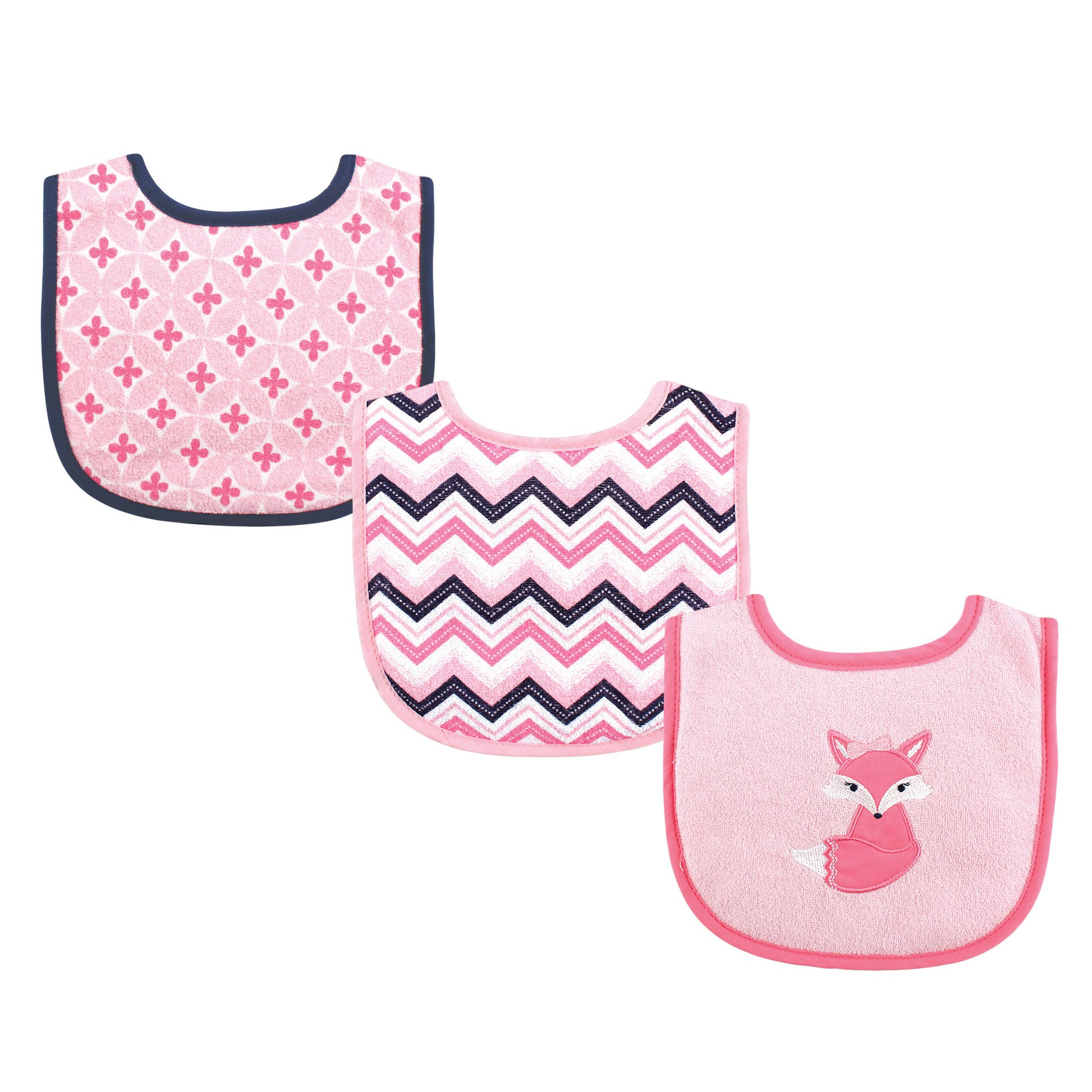 Luvable Friends Unisex Baby Cotton Terry Drooler Bibs with Fiber Filling