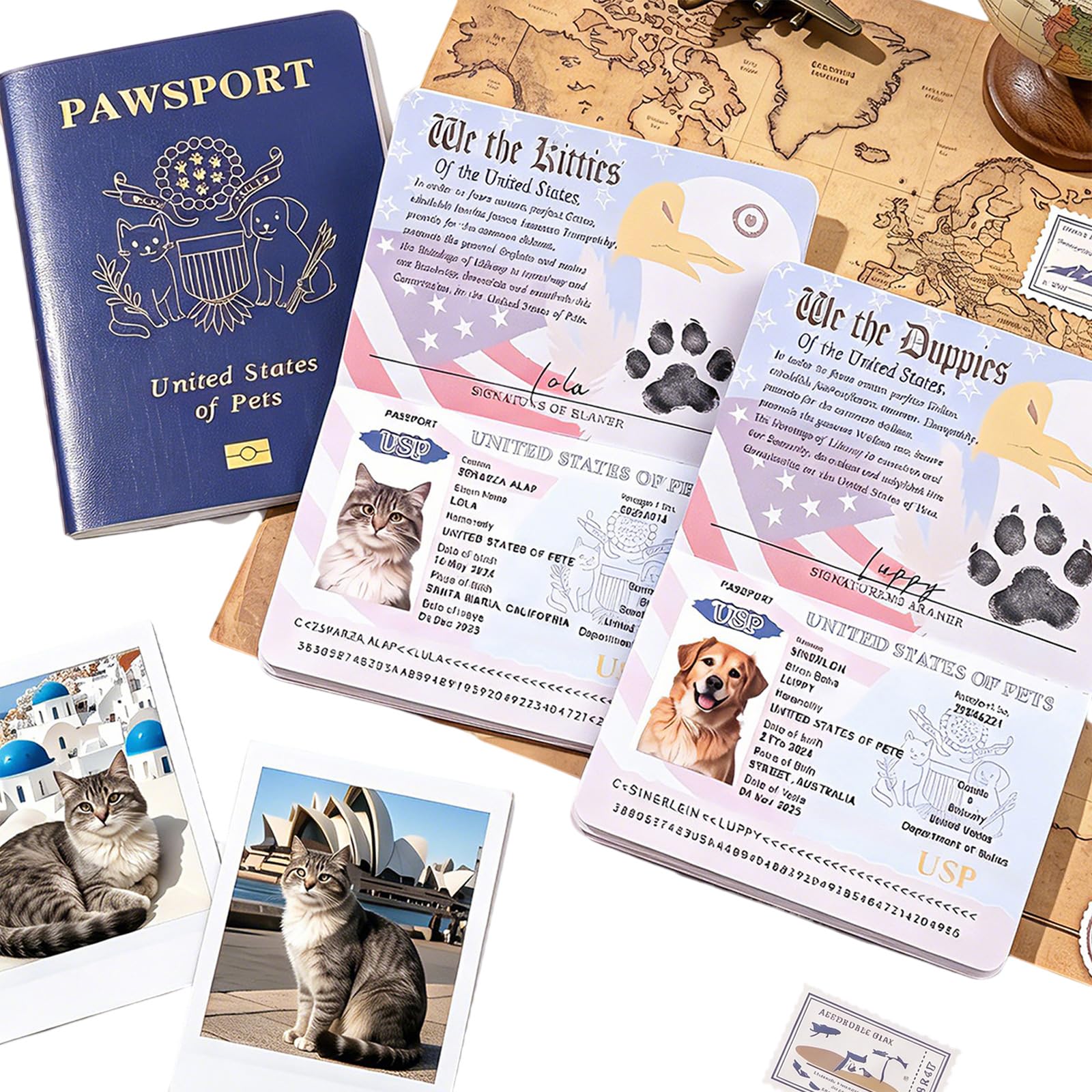 Album photo passeport animal personnalisé suivi vaccins et stockage photos sans perte