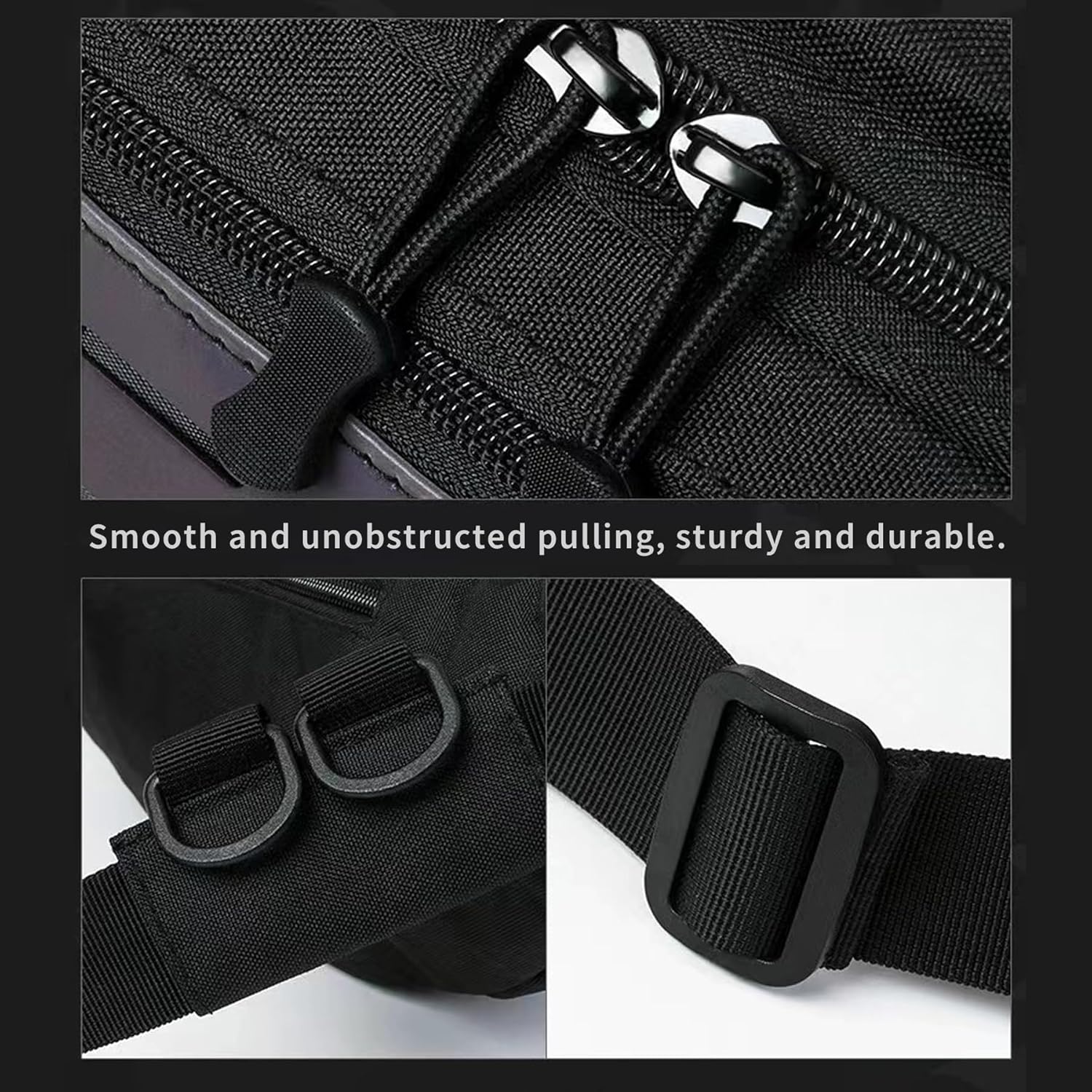 Tactical Fanny Pack for Men Women Military Waist Bag Molle Utility Hip Belt Pouch Crossbody Bags Bumbag for Cycling Hiking Walking Fishing Black03 - Image 7