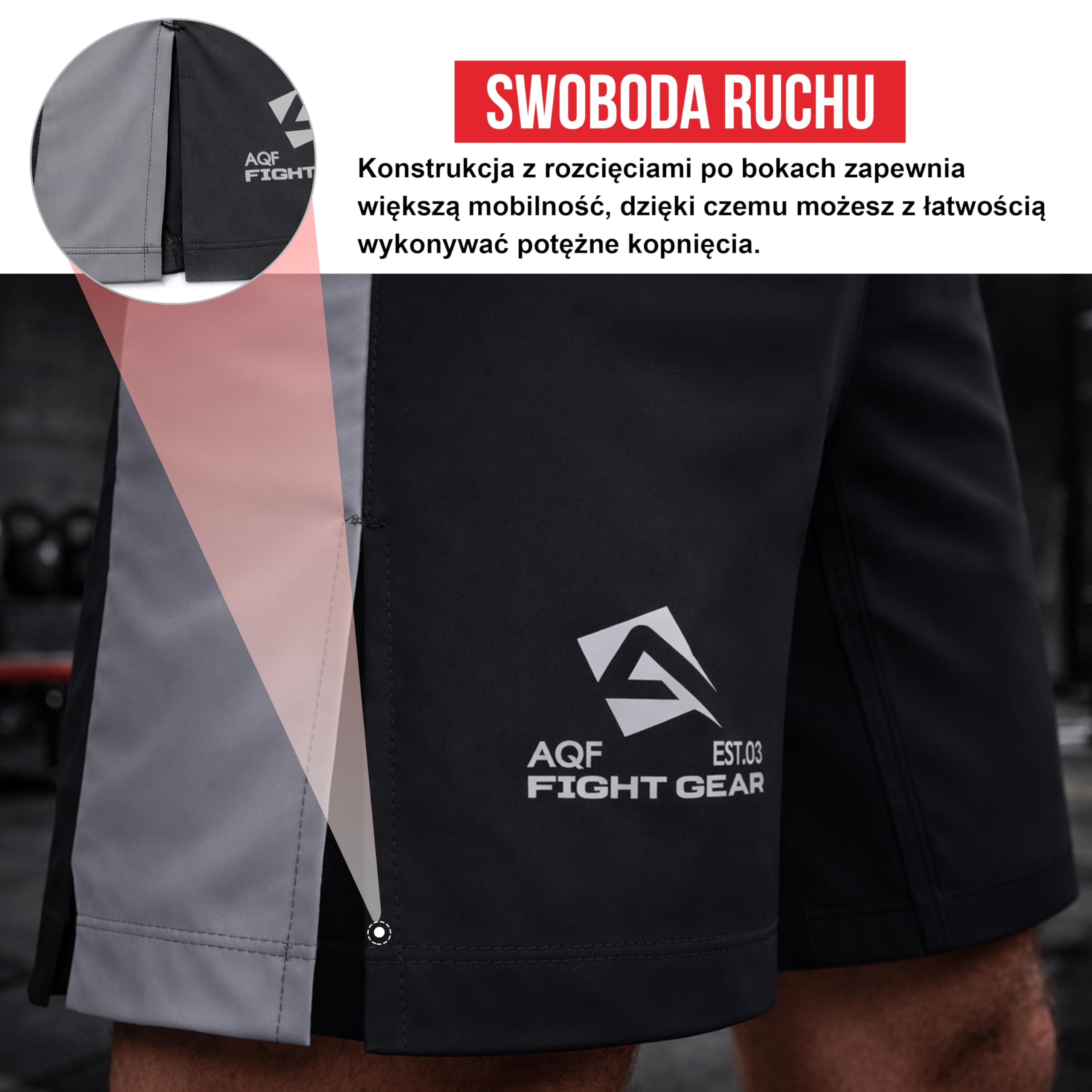 AQF Spodenki Combat MMA UFC Cage Walczący Siłownia Do Kickboxingu Krótkie Spodenki Treningowe Z 4-Kierunkowym Stretchem I Odprowadzaniem Wilgoci