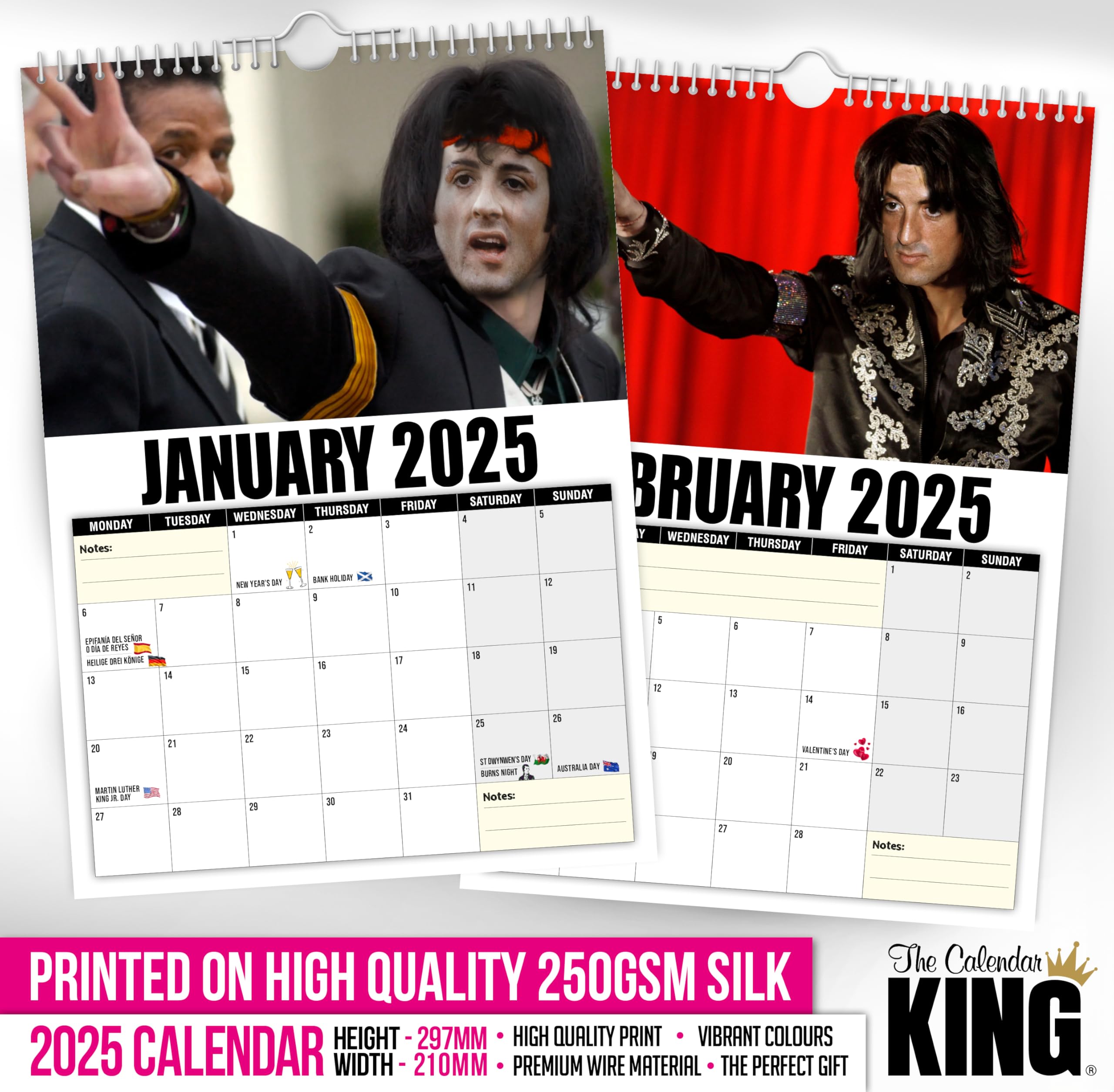 The Calendar King // Sylvester Shamone - A4 Size 2025 Wall Calendar - Image 2