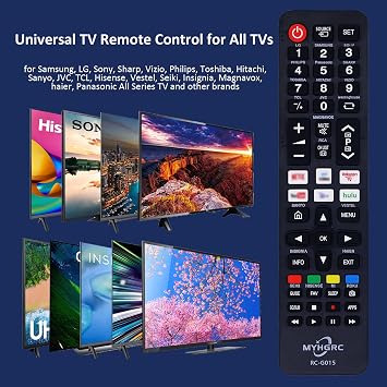 Universal TV Remote Control for LG, Samsung, Sony, Panasonic, Smart TV, Toshiba, Philips, TCL tv remote control universal for All TVs