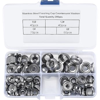 Stainless Steel Rosette Washers Assortment Pack of 200